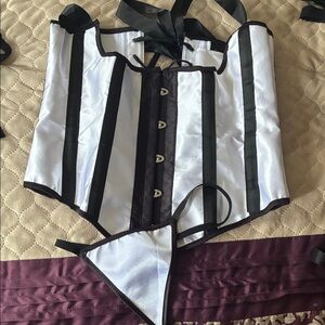 Black & white corset